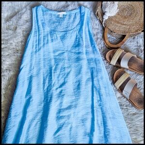 EUC BECASA Sleeveless Midi Dress in Blue